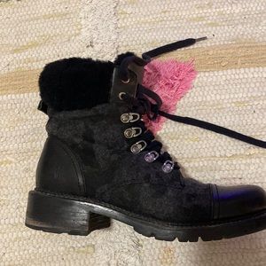 Frye Samantha Camouflage Mixed Hiker Boot